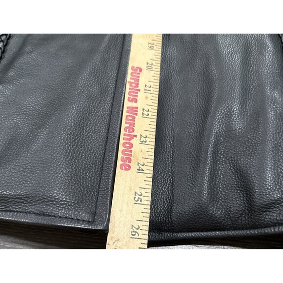Milwaukee Leather Women’s M Black Motorcycle Jacket Zip-Out Liner Braided Sides - Picture 8 of 16